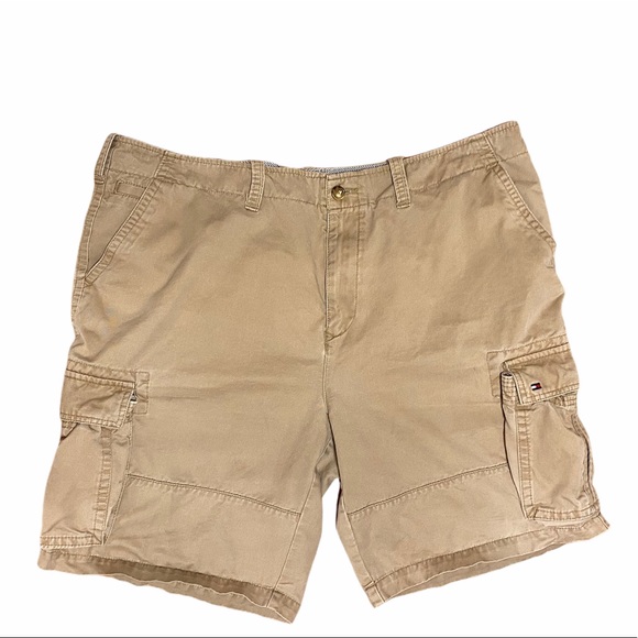 TOMMY HILFIGER + LEVI Mens Khaki Cargo Shorts sz42 - Picture 7 of 8